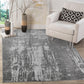 Serenity Metallic Abstract Rug - Abrasion Grey