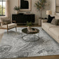 Serenity Metallic Abstract Rug - Water Flow Stone