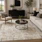 Serenity Metallic Abstract Rug - Lines Grey