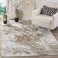 Serenity Metallic Abstract Rug - Water Flow Stone