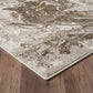 Serenity Metallic Abstract Rug - Water Flow Stone
