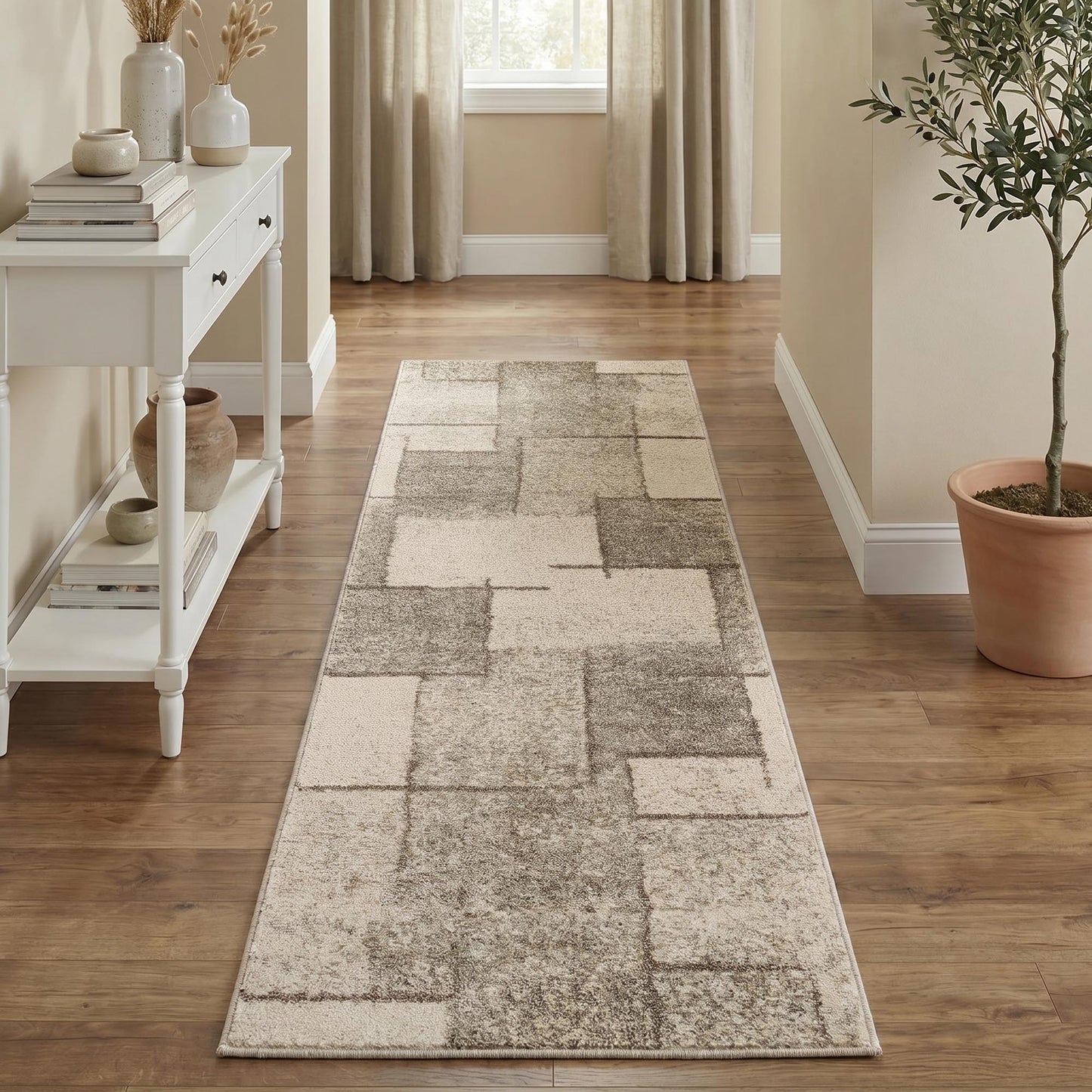 Rhodes Neutral Geometric Rug - Sketch Sage