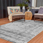 Sky Abstract Outdoor Rug - Dark Grey