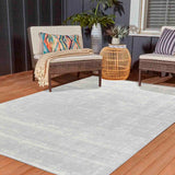 Sky Abstract Outdoor Rug - Silver