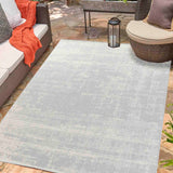 Sky Abstract Outdoor Rug - Silver