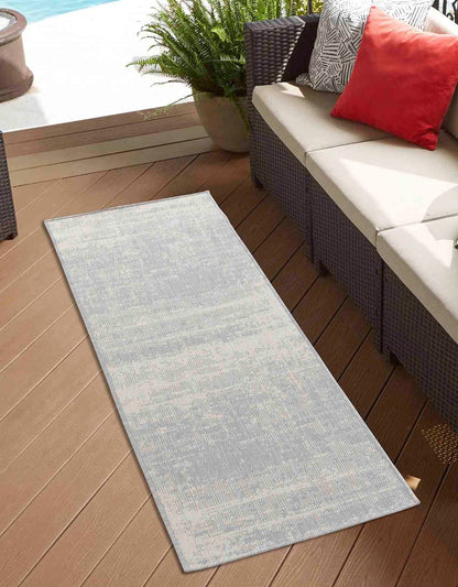 Sky Abstract Outdoor Rug - Silver