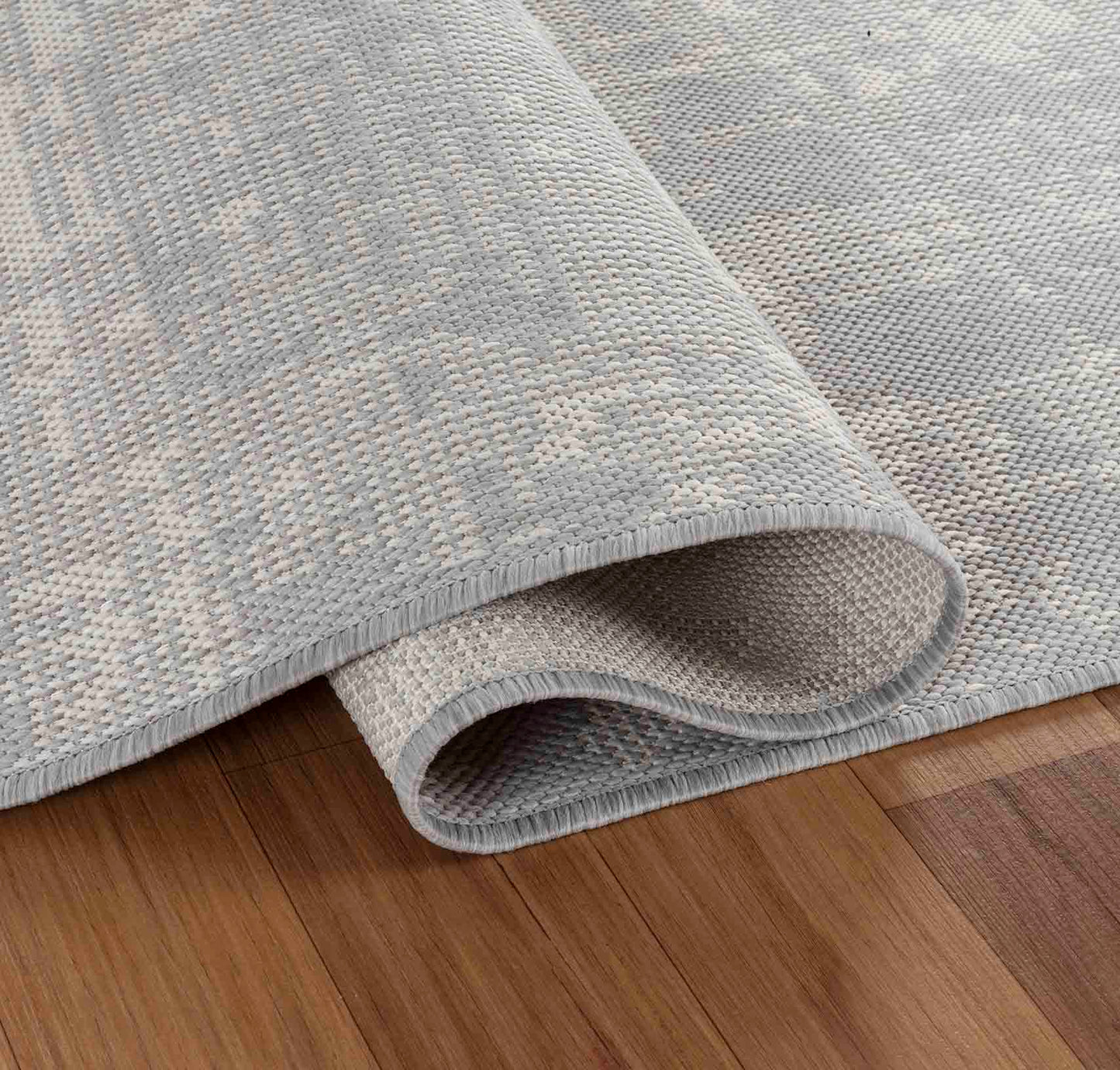 Sky Abstract Outdoor Rug - Silver