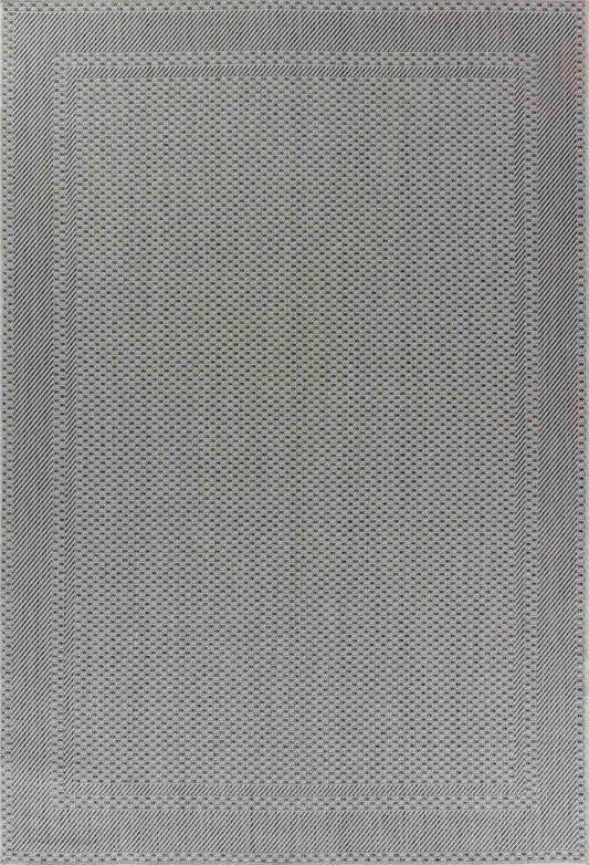 Sky Bordered Outdoor Rug - Dark Grey