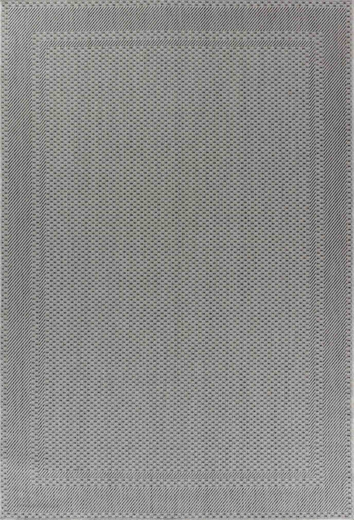 Sky Bordered Outdoor Rug - Dark Grey