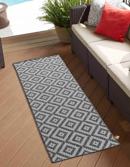 Sky Diamond Outdoor Rug - Dark Grey