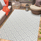 Sky Diamond Outdoor Rug - Silver