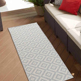 Sky Diamond Outdoor Rug - Silver