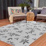 Sky Flower Outdoor Rug - Dark Grey