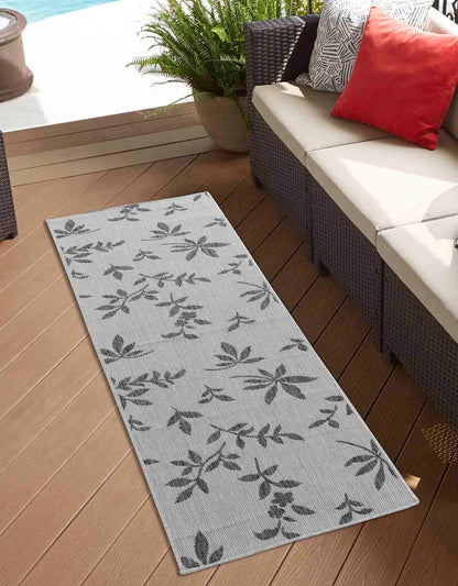 Sky Flower Outdoor Rug - Dark Grey