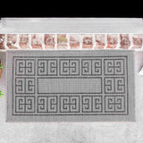 Sky Greek Key Outdoor Rugs - Small