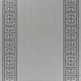 Sky Greek Key Outdoor Rug - Dark Grey