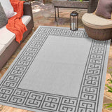 Sky Greek Key Outdoor Rugs - Large