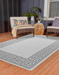 Sky Greek Key Outdoor Rug - Dark Grey