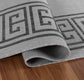 Sky Greek Key Outdoor Rug - Dark Grey