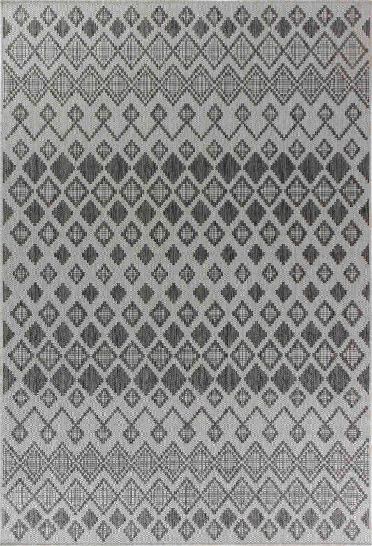 Sky Rhombus Outdoor Rug - Dark Grey