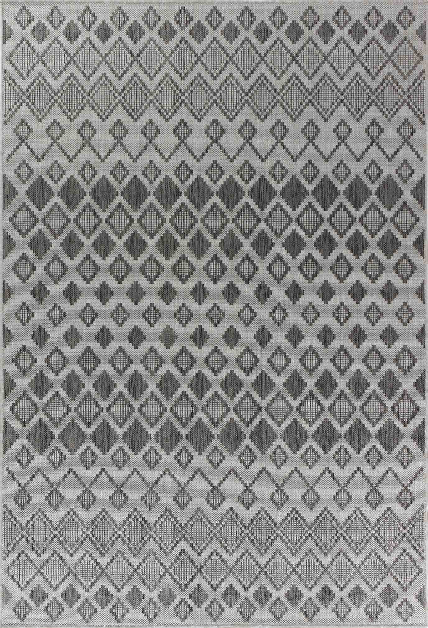 Sky Rhombus Outdoor Rug - Dark Grey
