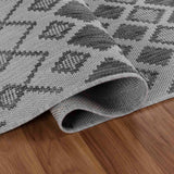 Sky Rhombus Outdoor Rug - Dark Grey