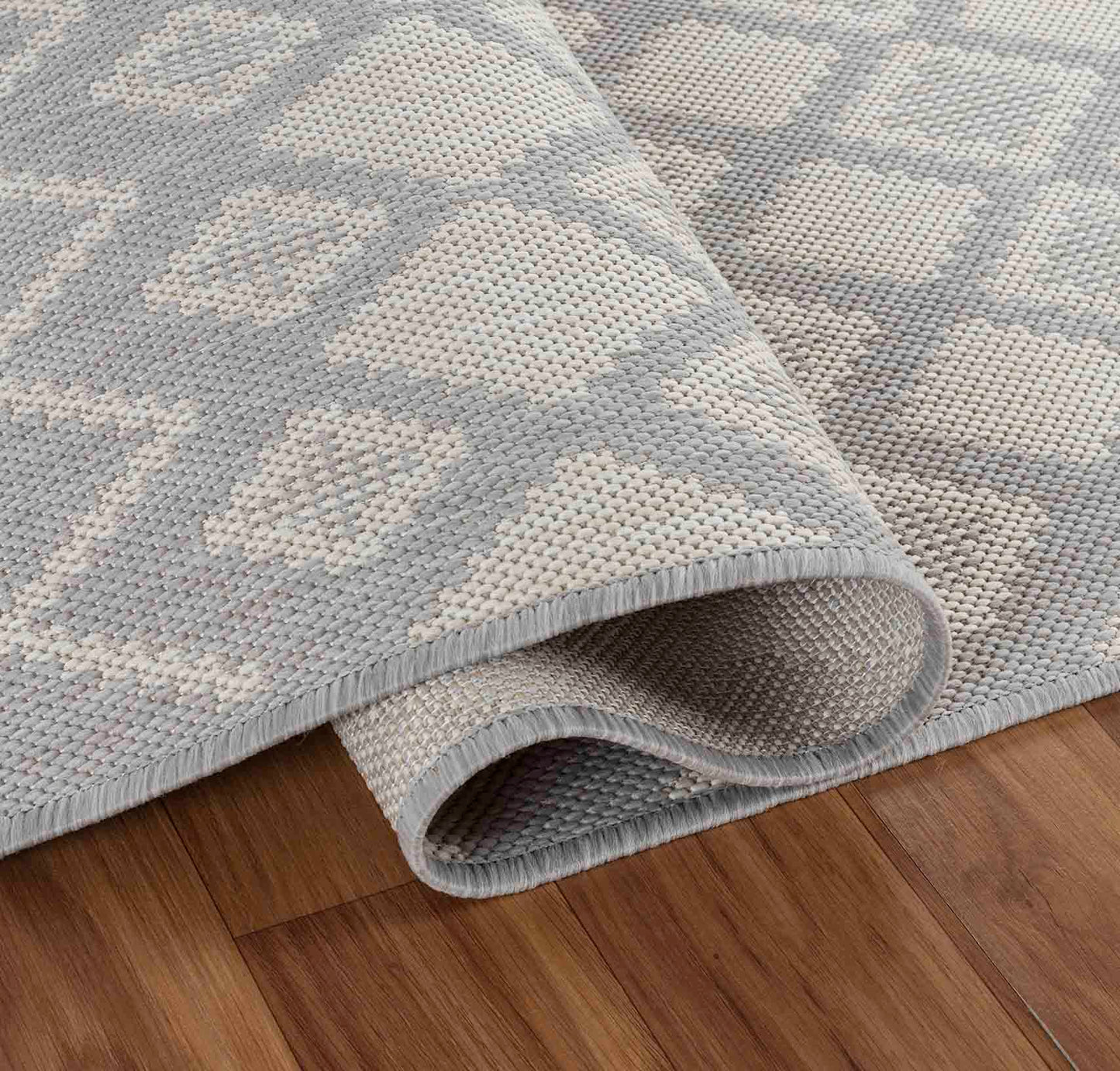 Sky Rhombus Outdoor Rug - Silver
