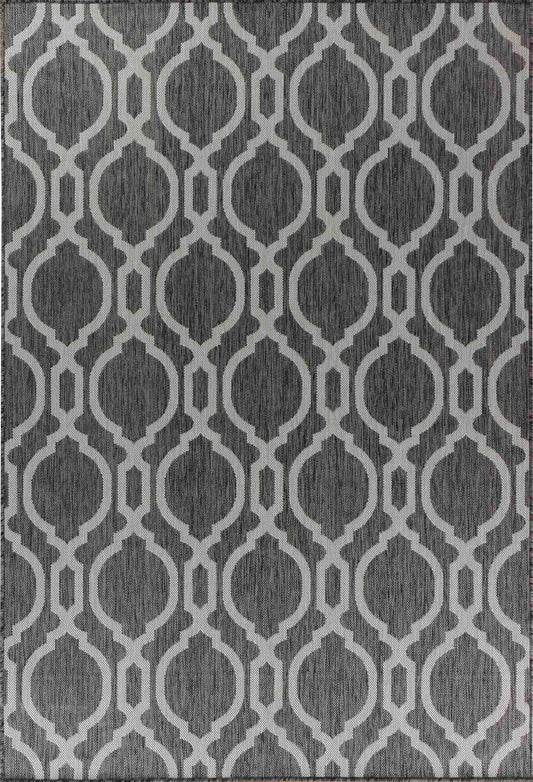 Sky Trellis Outdoor Rug - Dark Grey