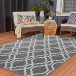 Sky Trellis Outdoor Rug - Dark Grey