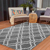 Sky Trellis Outdoor Rug - Dark Grey