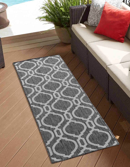 Sky Trellis Outdoor Rug - Dark Grey