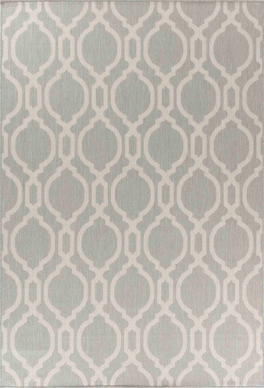 Sky Trellis Outdoor Rug - Silver