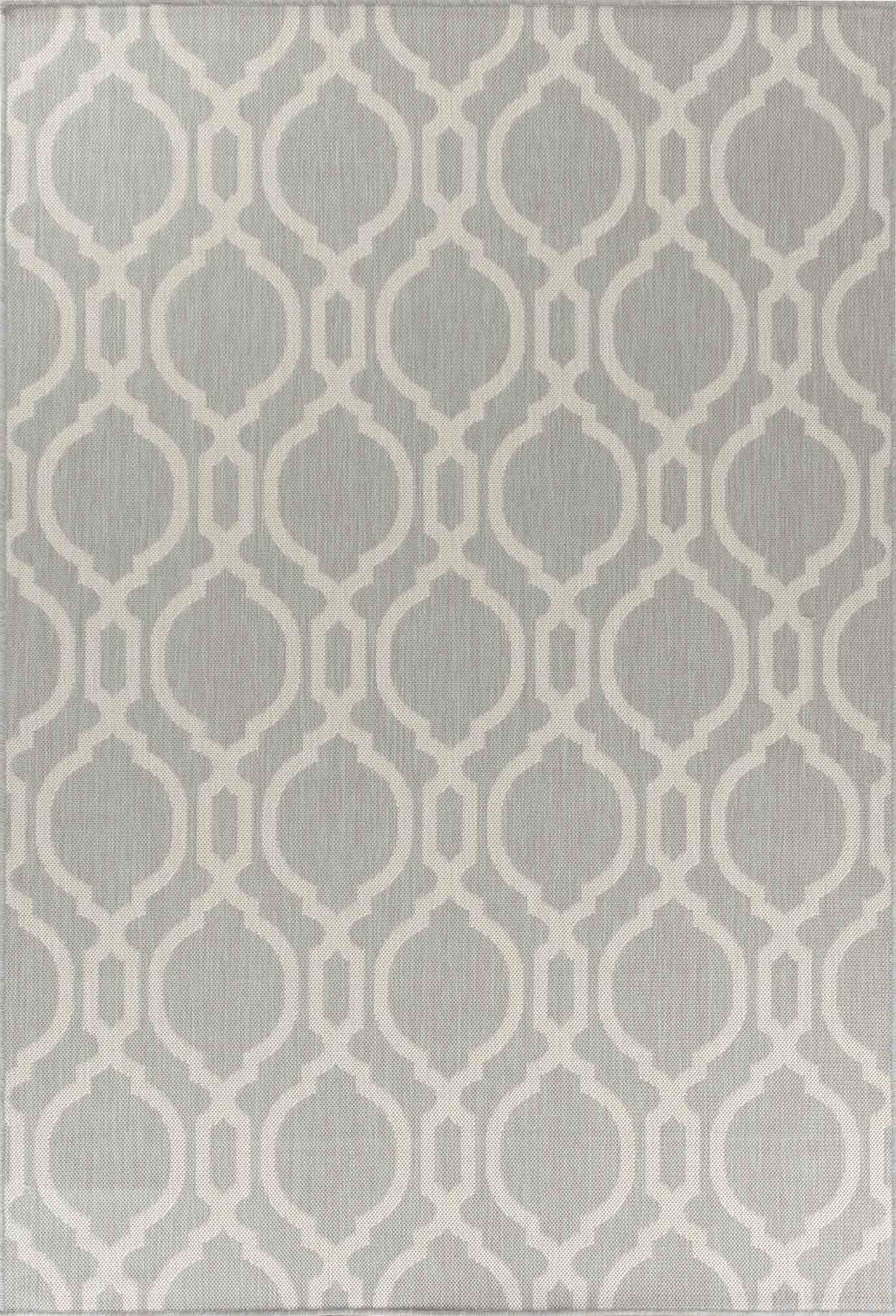 Sky Trellis Outdoor Rug - Silver