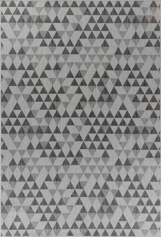 Sky Triangle Outdoor Rug - Dark Grey