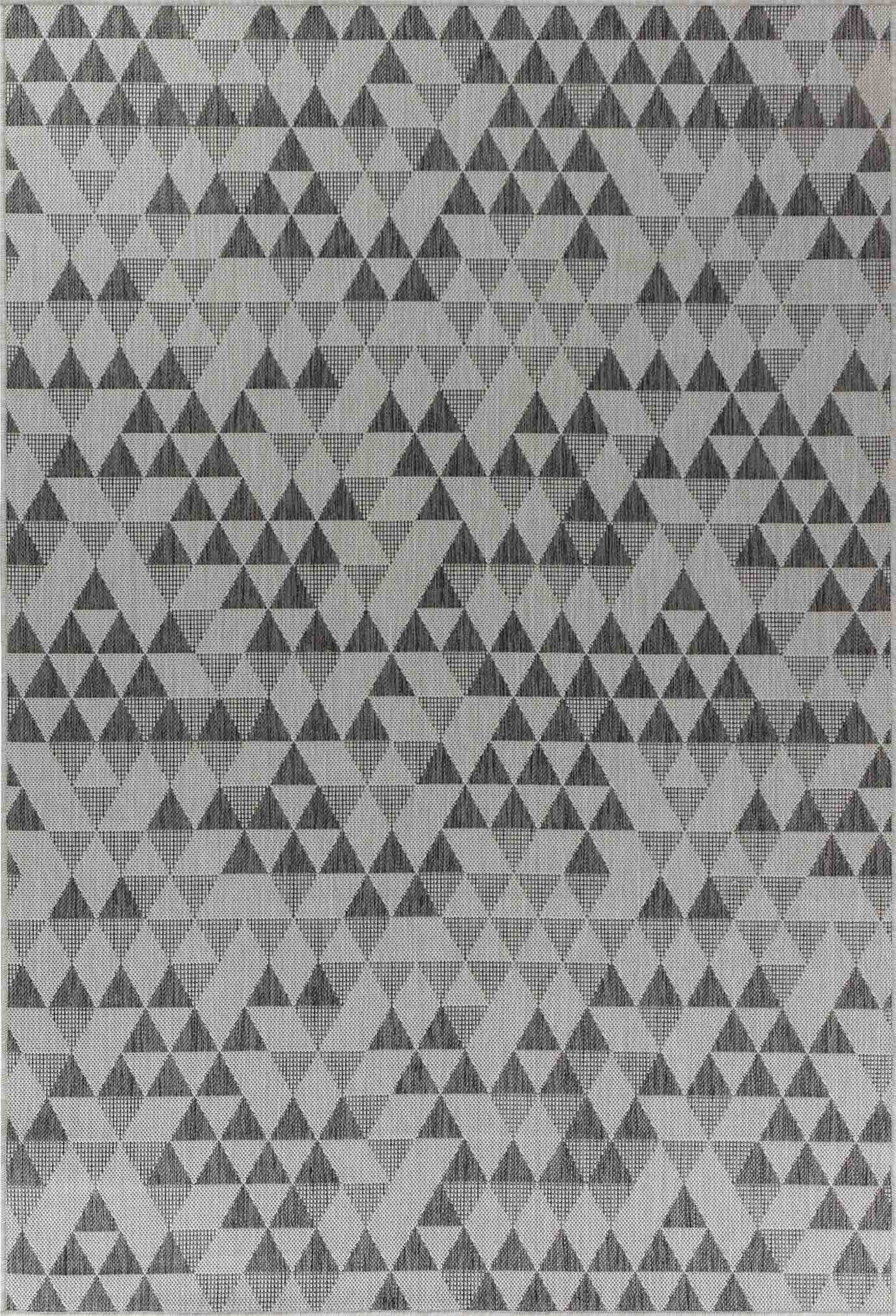 Sky Triangle Outdoor Rug - Dark Grey