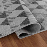 Sky Triangle Outdoor Rug - Dark Grey