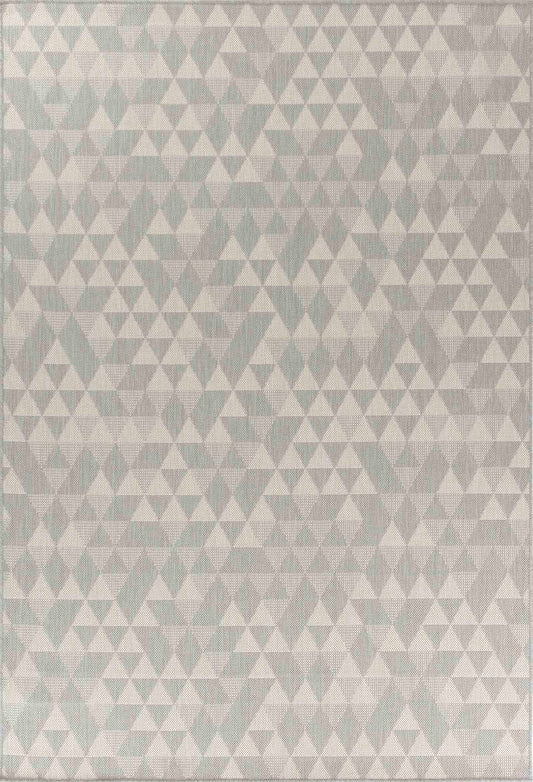 Sky Triangle Outdoor Rug - Silver