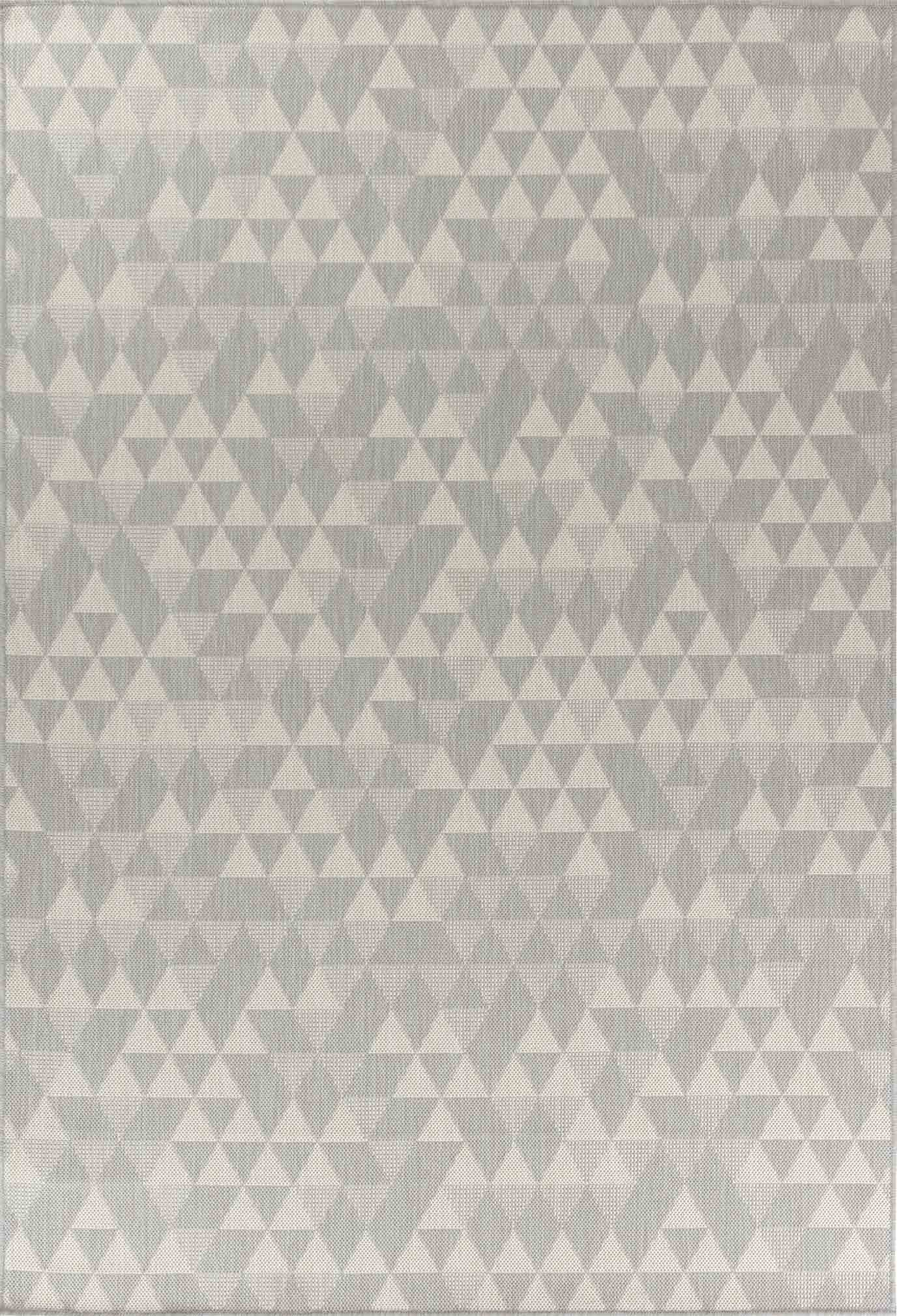 Sky Triangle Outdoor Rug - Silver