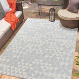 Sky Triangle Outdoor Rug - Silver