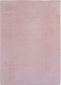 Baby Pink Snuggly washable rug, flat portrait view