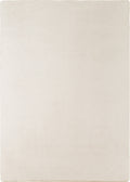 Cream Snuggly washable rug, flat portrait view