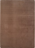 Mocha Snuggly washable rug, flat portrait view