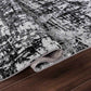 Serenity Abstract Lines Rug - Black