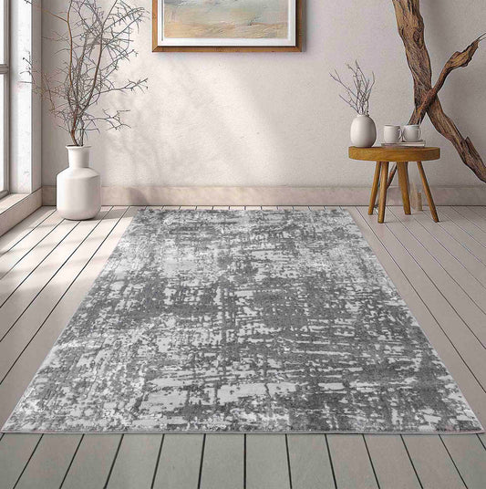 Serenity Abstract Lines Rug - Grey