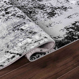 Serenity Abstract Acrylic Rug - Black