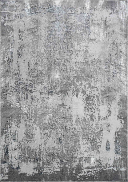 Serenity Metallic Abstract Rug - Acrylic Grey