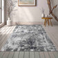 Serenity Abstract Acrylic Rug - Grey