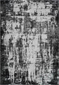 Serenity Abstract Abrasion Rug - Black