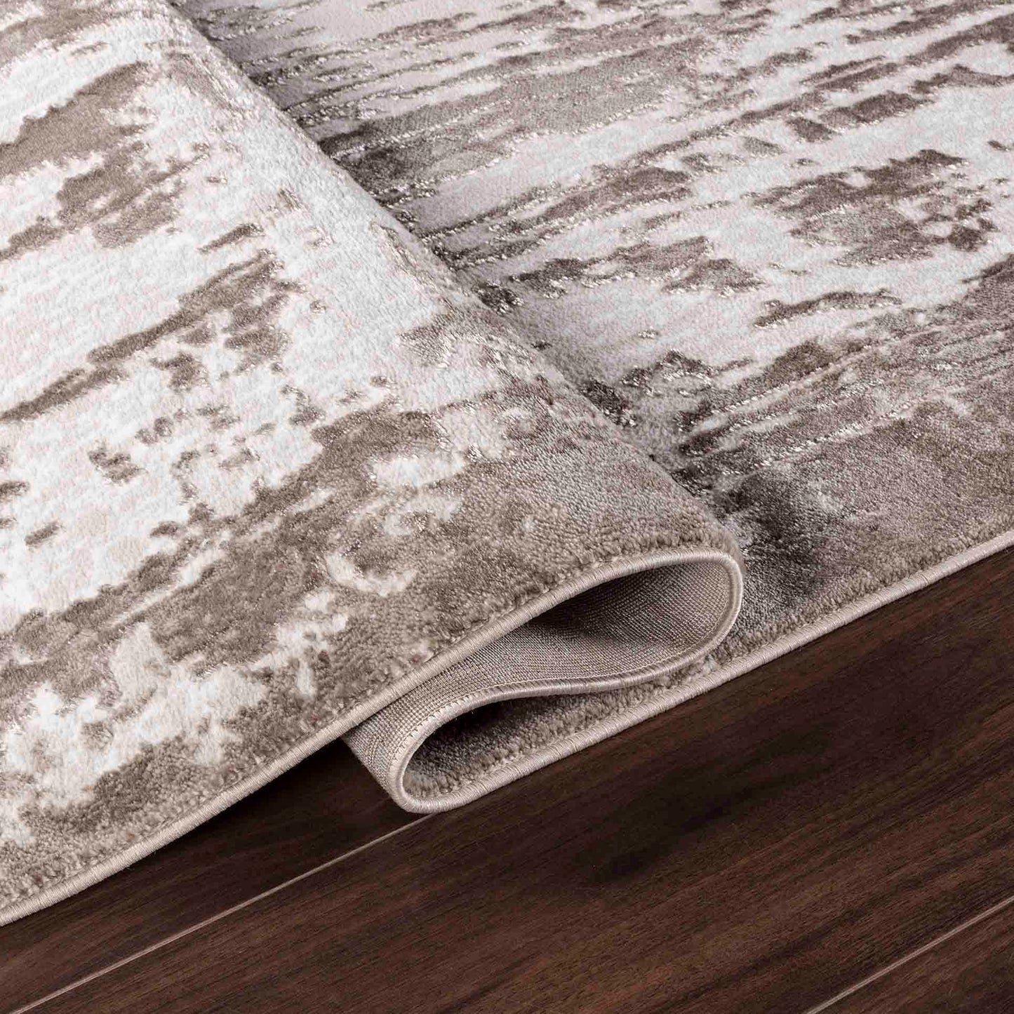 Serenity Abstract Abrasion Rug - Stone