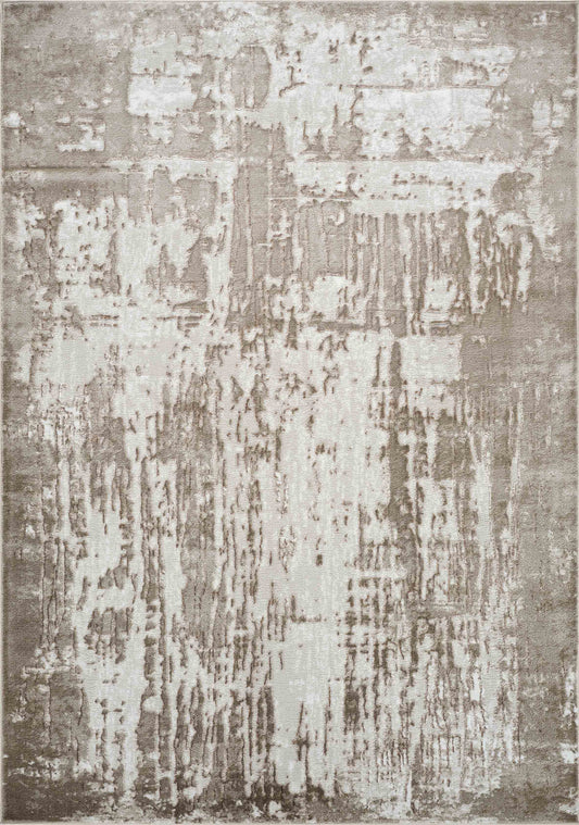 Serenity Abstract Abrasion Rug - Stone